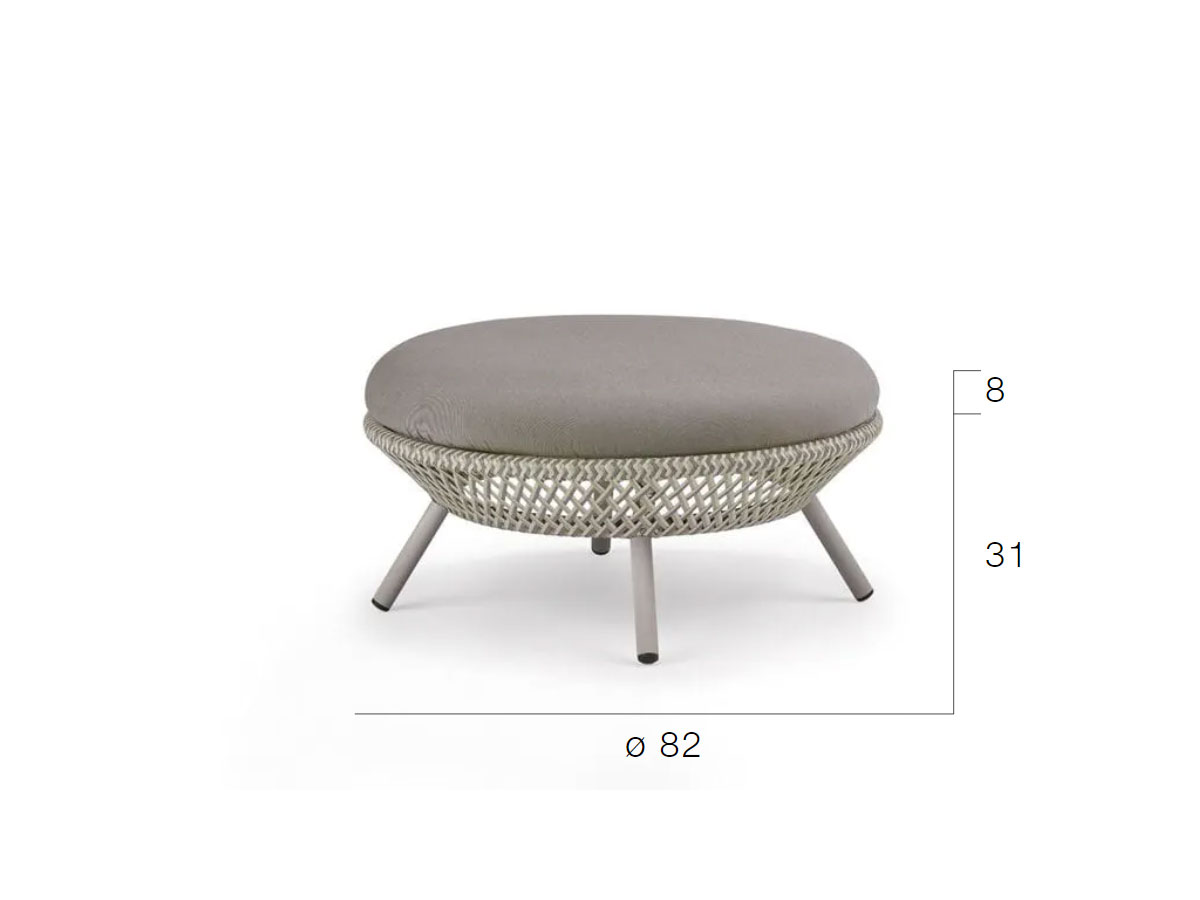 Dedon Ahnda Footstool Coffee Table