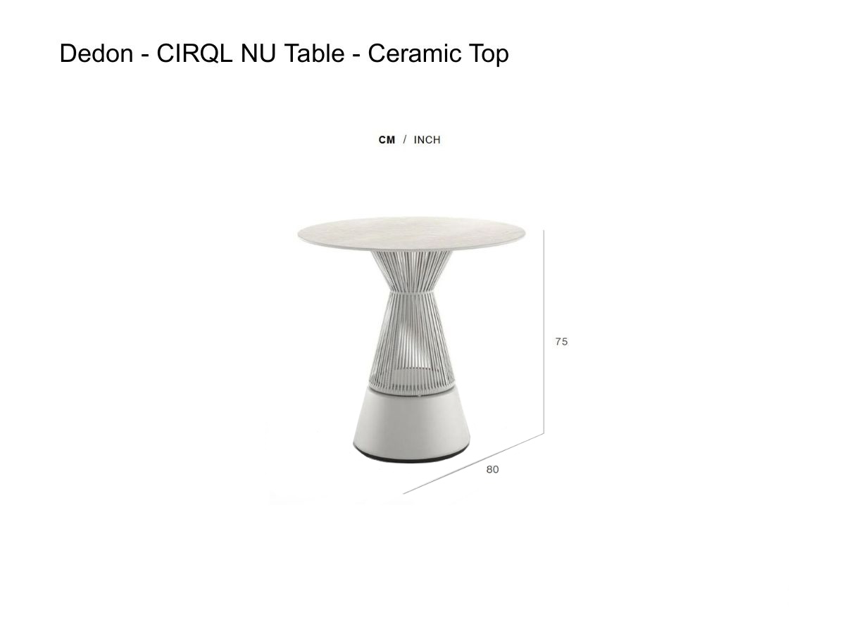 Dedon Cirql Nu Table Ceramic Top