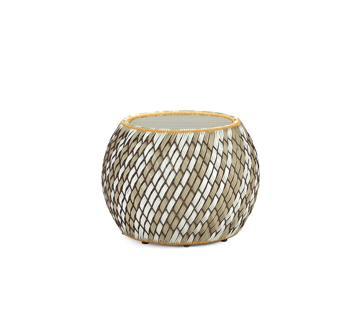Dedon Dala Side Table Stone Glass Stone