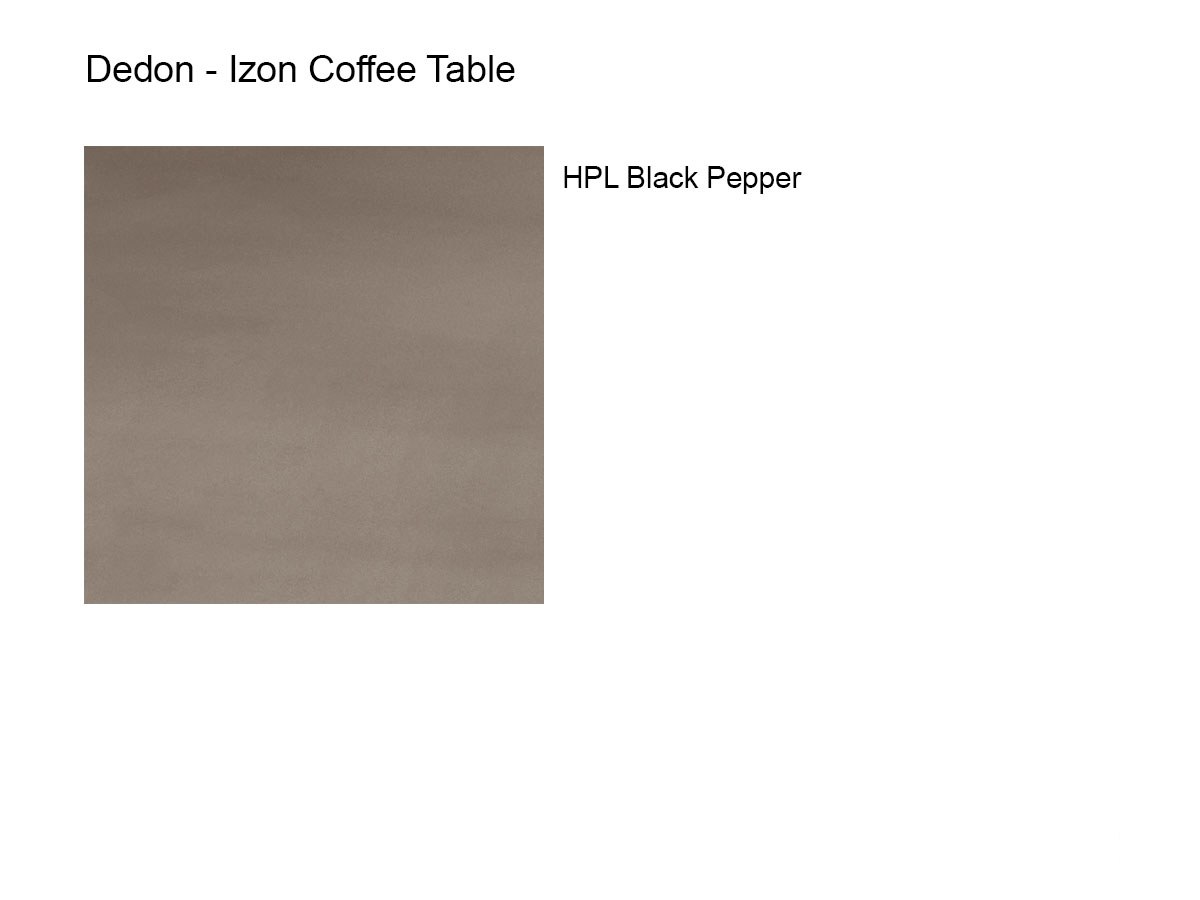 Dedon Izon Round Coffee Table Hpl Black Pepper