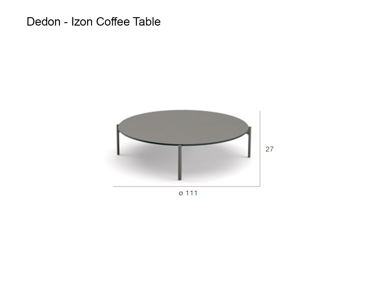 Dedon Izon Round Coffee Table Hpl Black Pepper