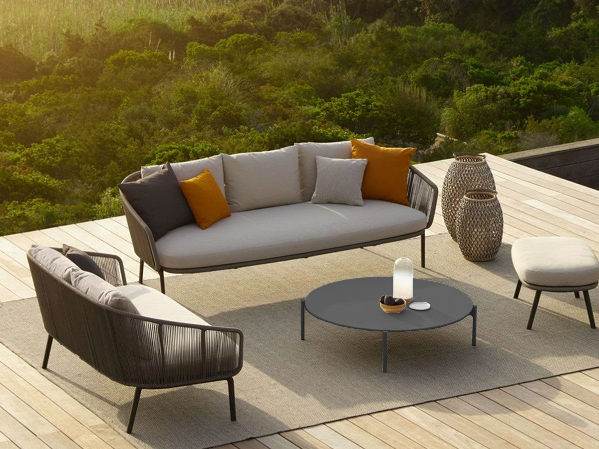 Dedon Izon Round Coffee Table Hpl Black Pepper