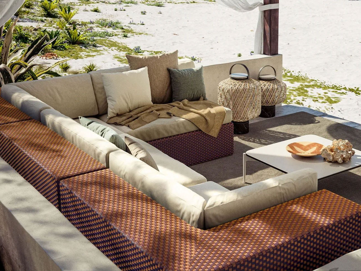 Dedon Lounge Mystique Bluo Modular Sofa