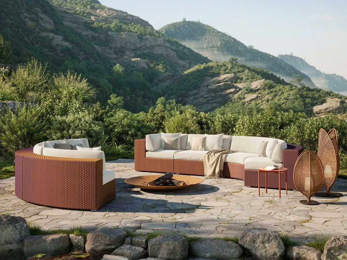 Dedon Lounge Mystique Bluo Modular Sofa