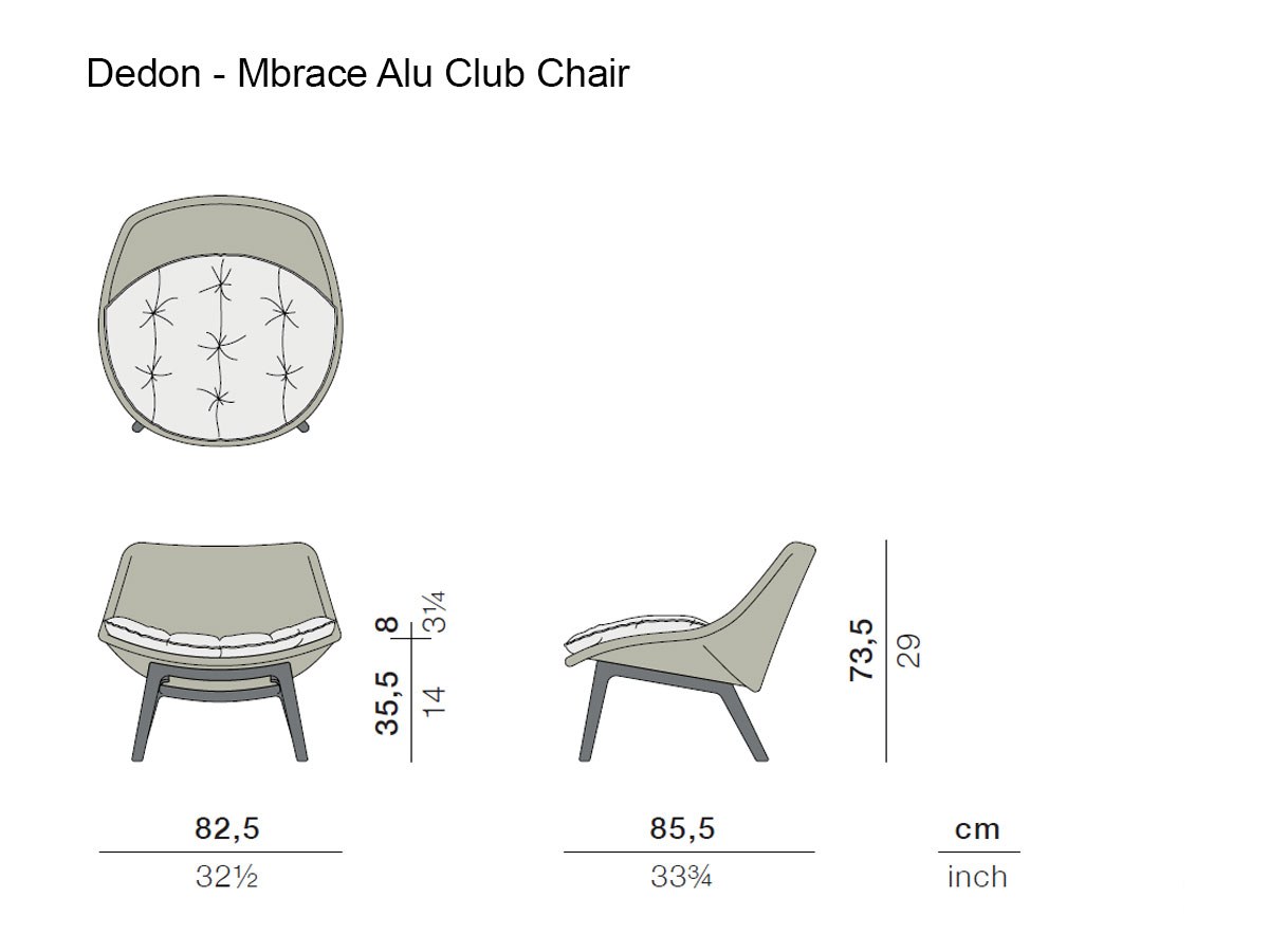 Dedon Mbrace Alu Club Chair