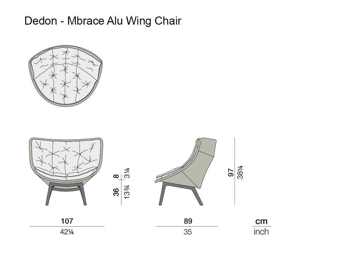 Dedon Mbrace Alu Wing Chair