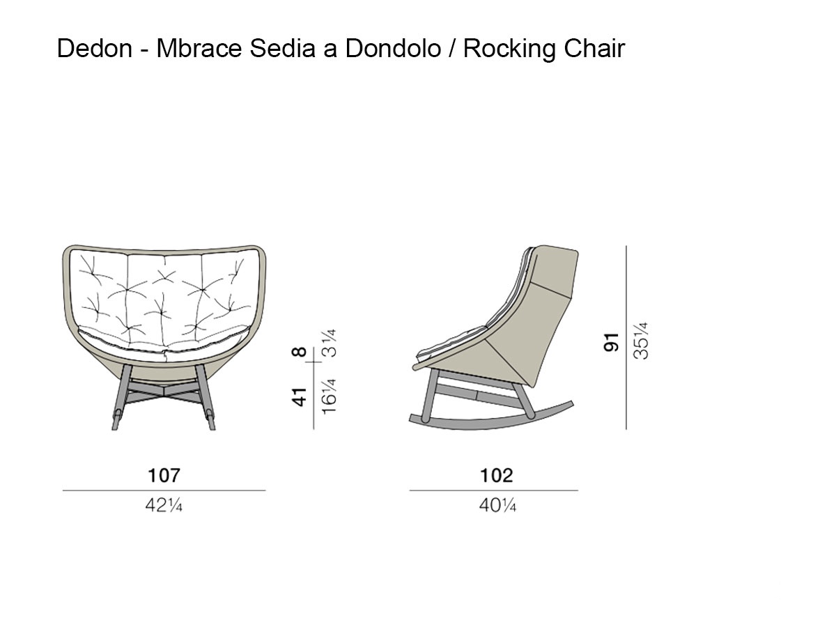 Dedon Mbrace Rocking Chair