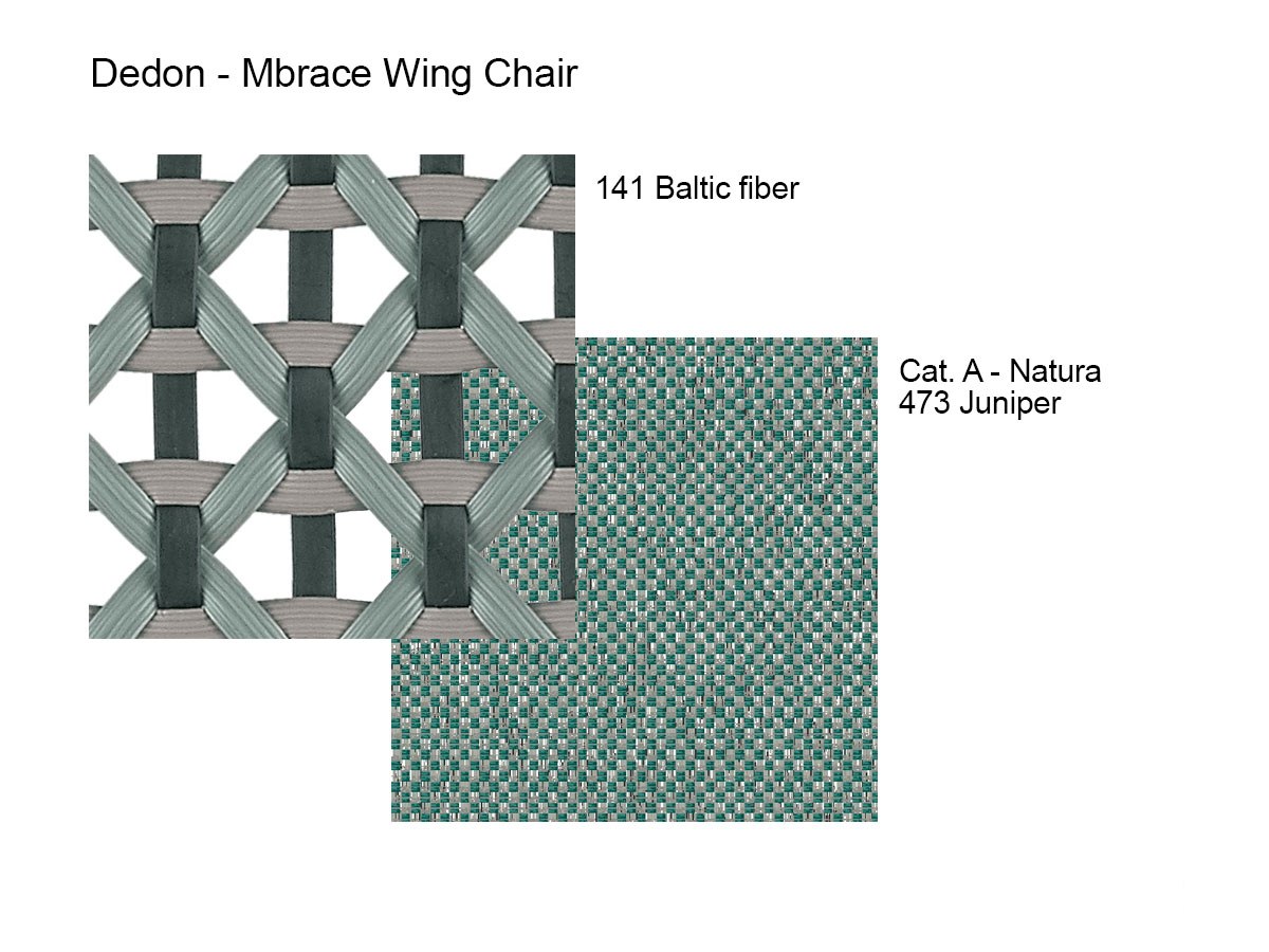 Dedon Mbrace Wing Chair 141 Baltic Seat Cushion 473 Natura Juniper