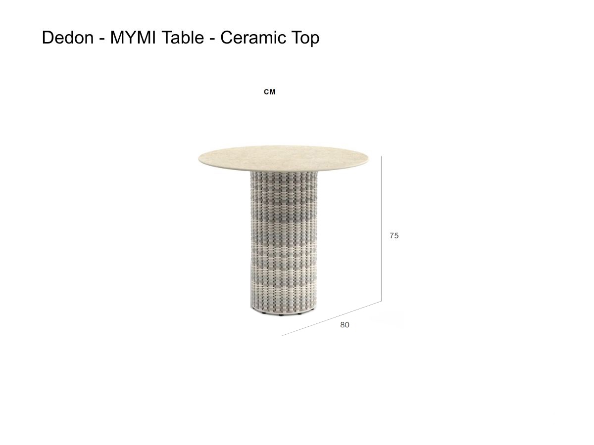Dedon Mymi Table Ceramic Top