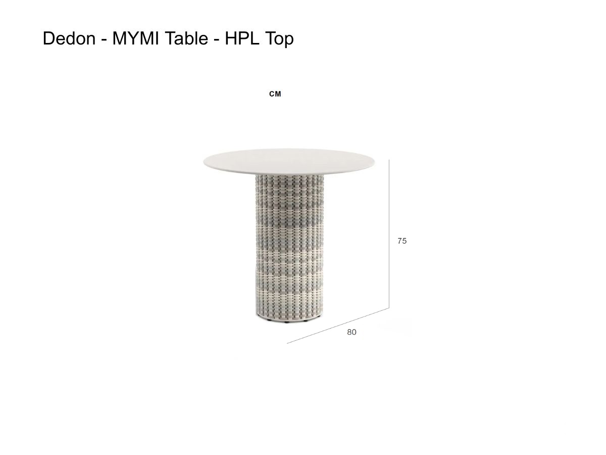 Dedon Mymi Table Hpl Top