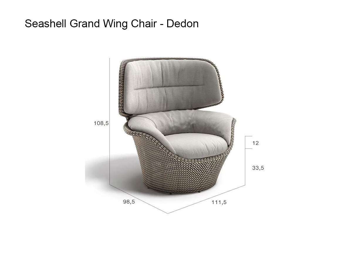Dedon Seashell Grand Wing Chair