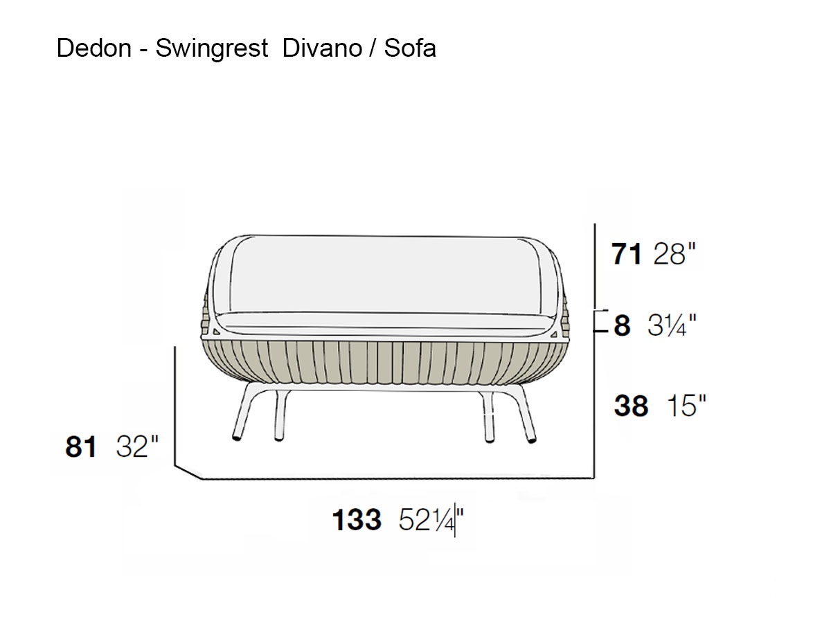 Dedon Swingrest 2 Seater Sofa