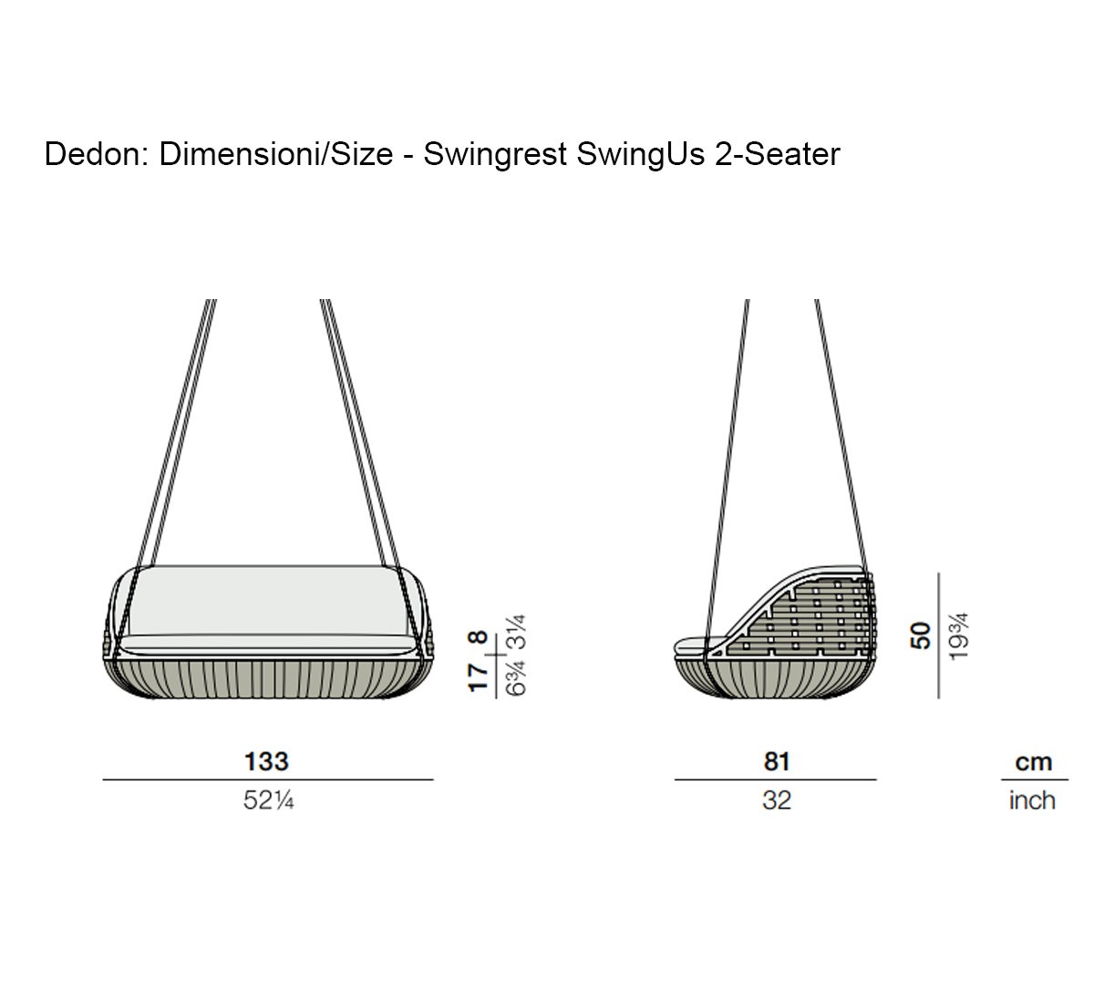 Dedon Swingrest Swingus Sofa 2 Seater