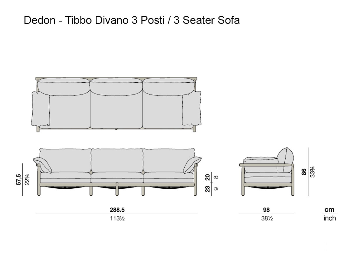 Dedon Tibbo 3 Seater Sofa