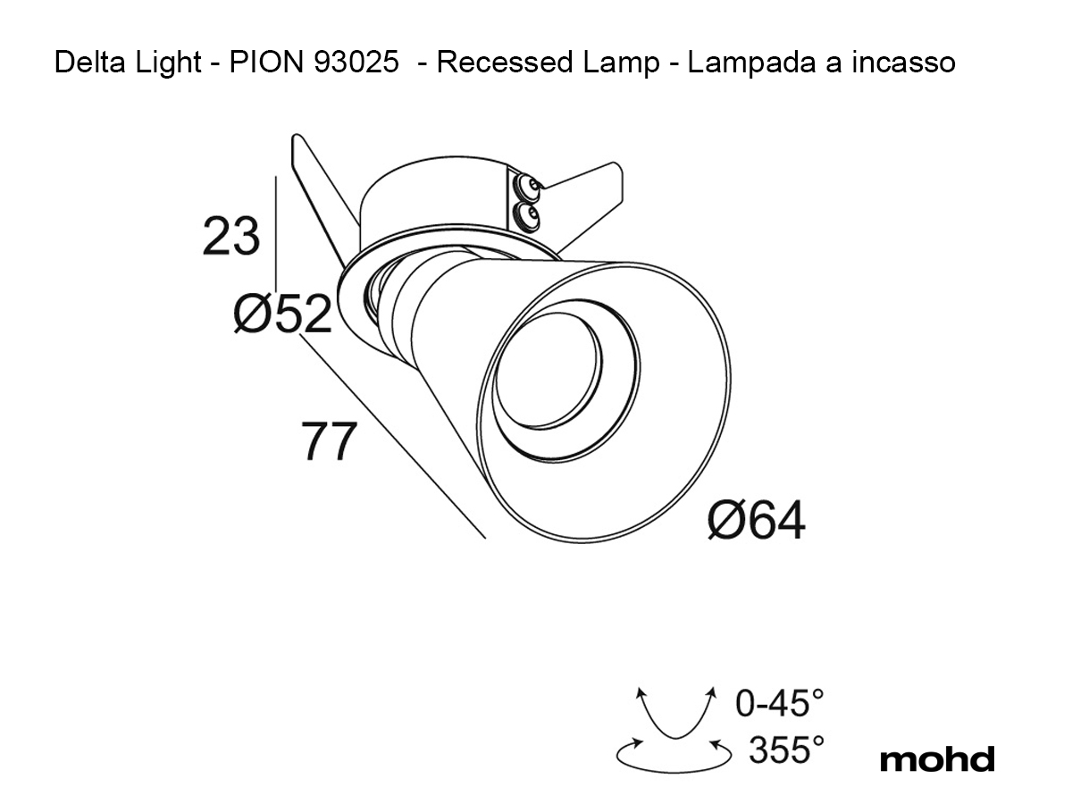 Потолочный светильник Delta Light PION 93025