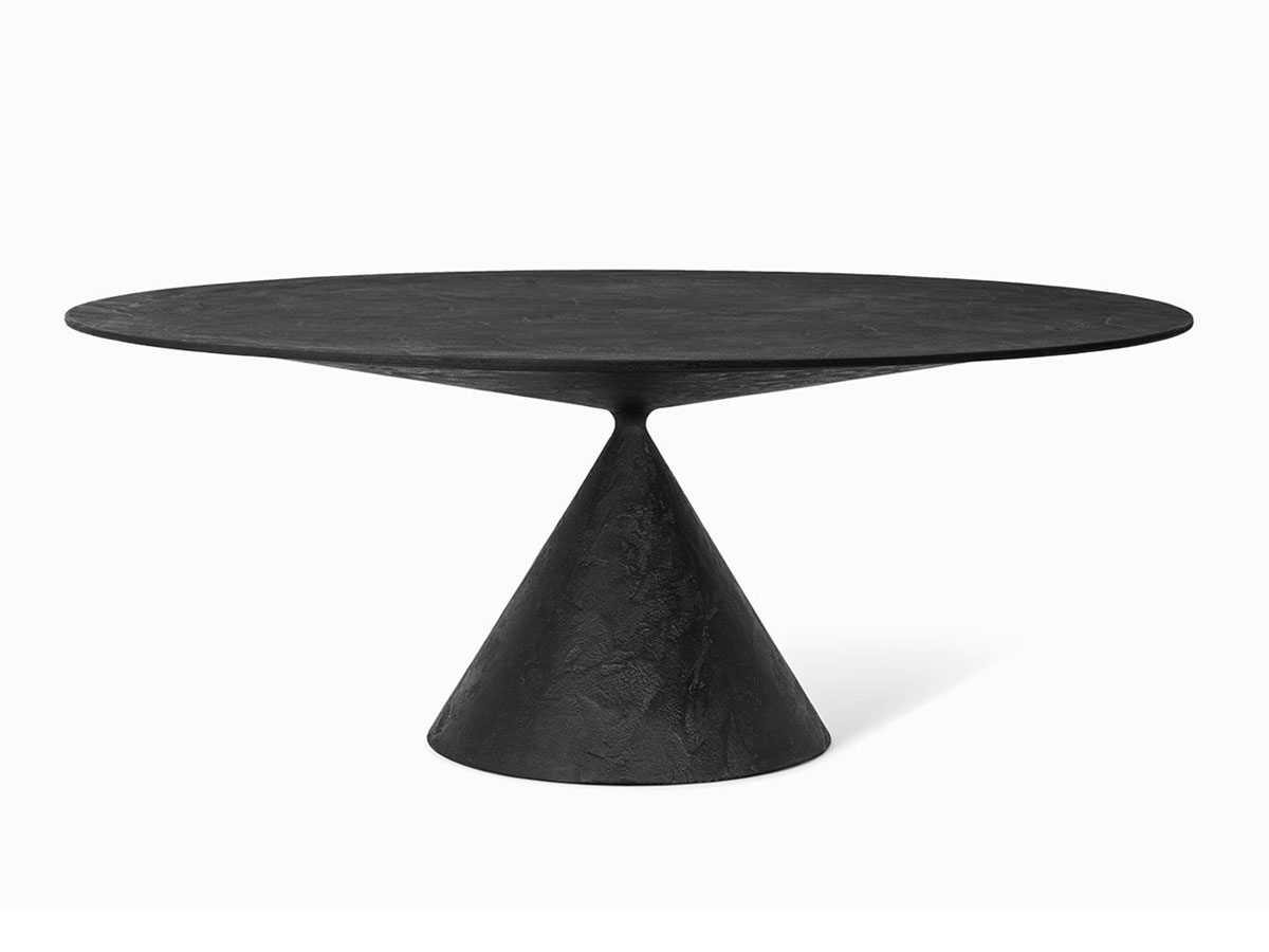 Desalto Clay Oval Table L 160 Cm P 110 Cmd67 Lava Stone