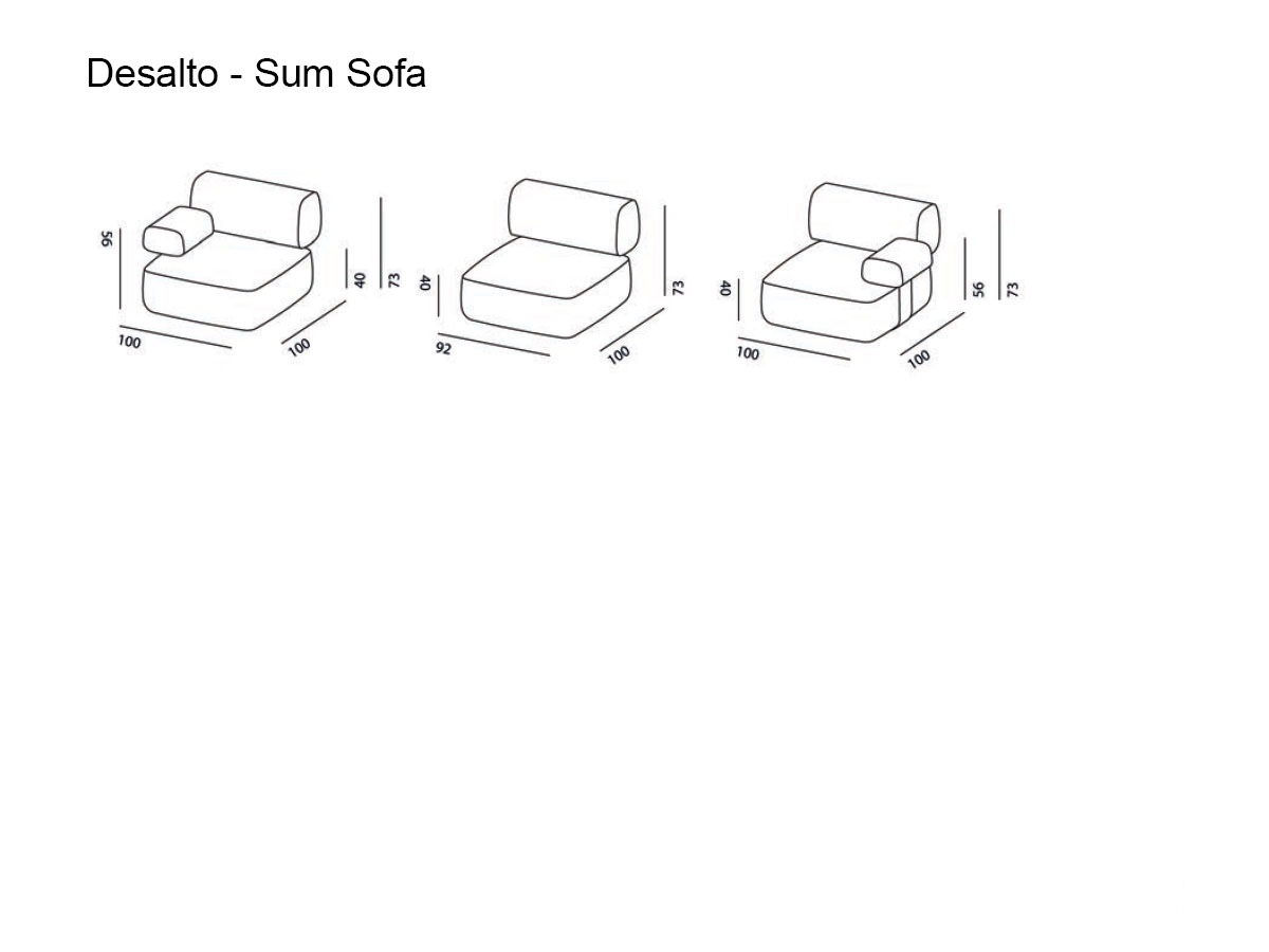 Desalto Sum Sofa L 292 Cm