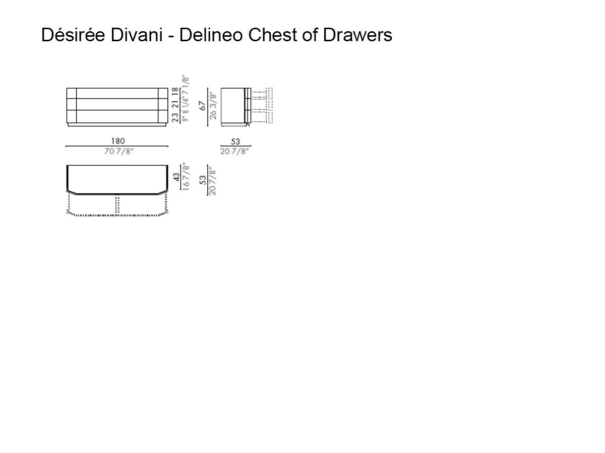 Désirée Divani Delineo Chest Of Drawers L 180 Cm