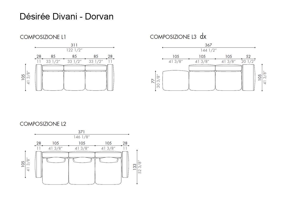 Désirée Divani Dorvan Sofa Collection