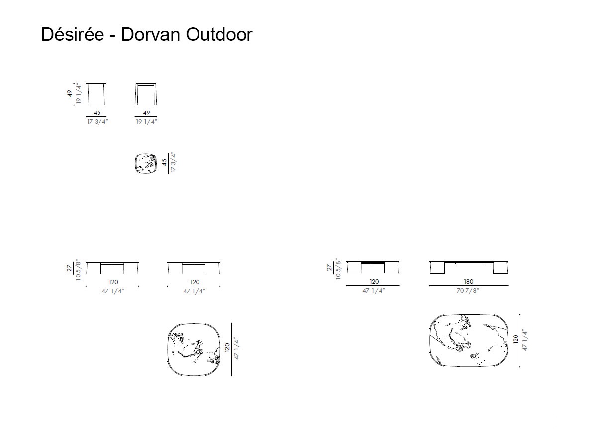 Désirée Divani Dorvan Outdoor Coffee Table