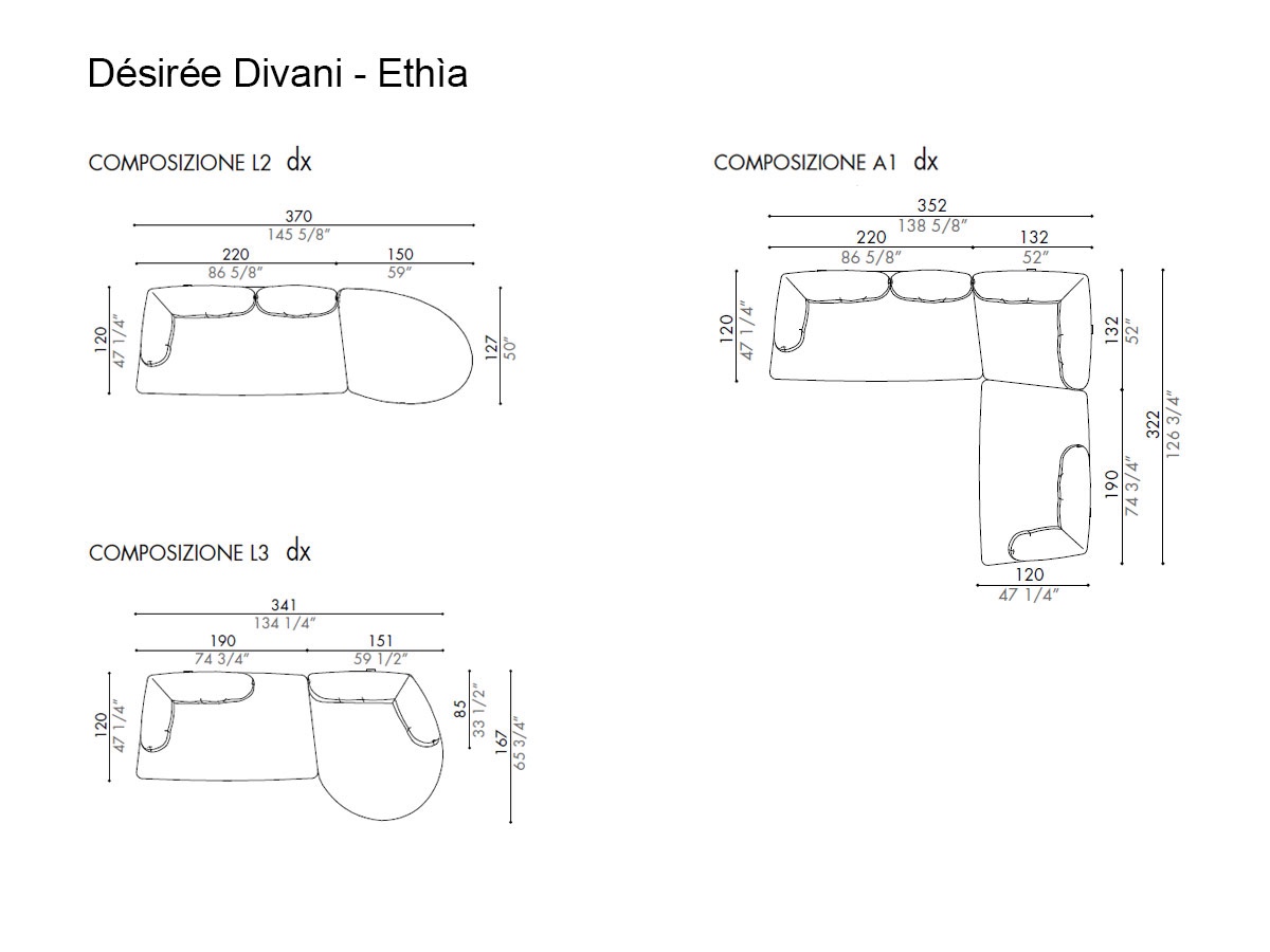 Диваны Désirée Divani Ethìa