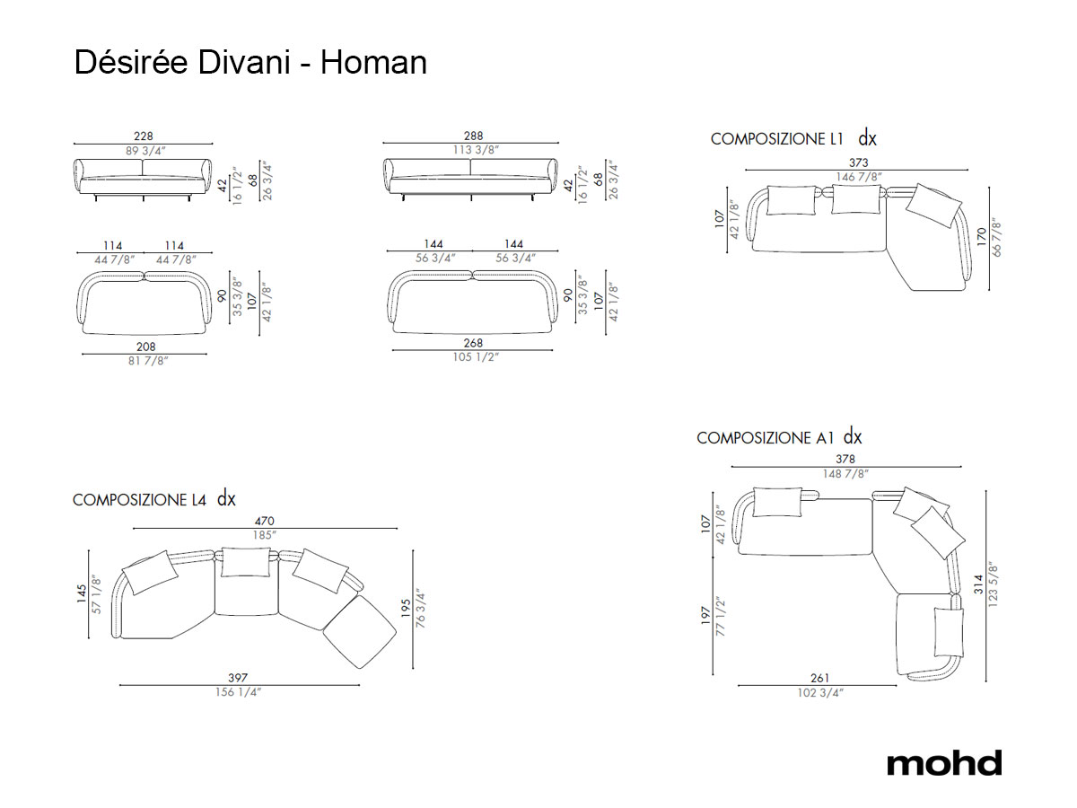 Диваны Désirée Divani Homan