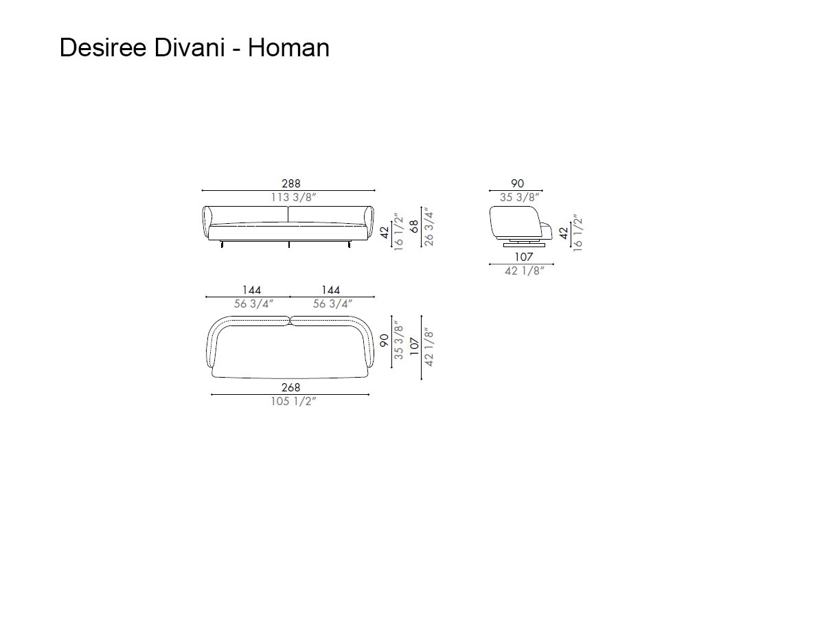 Désirée Divani Homan Sofa 288 F Pebble 02 Natur