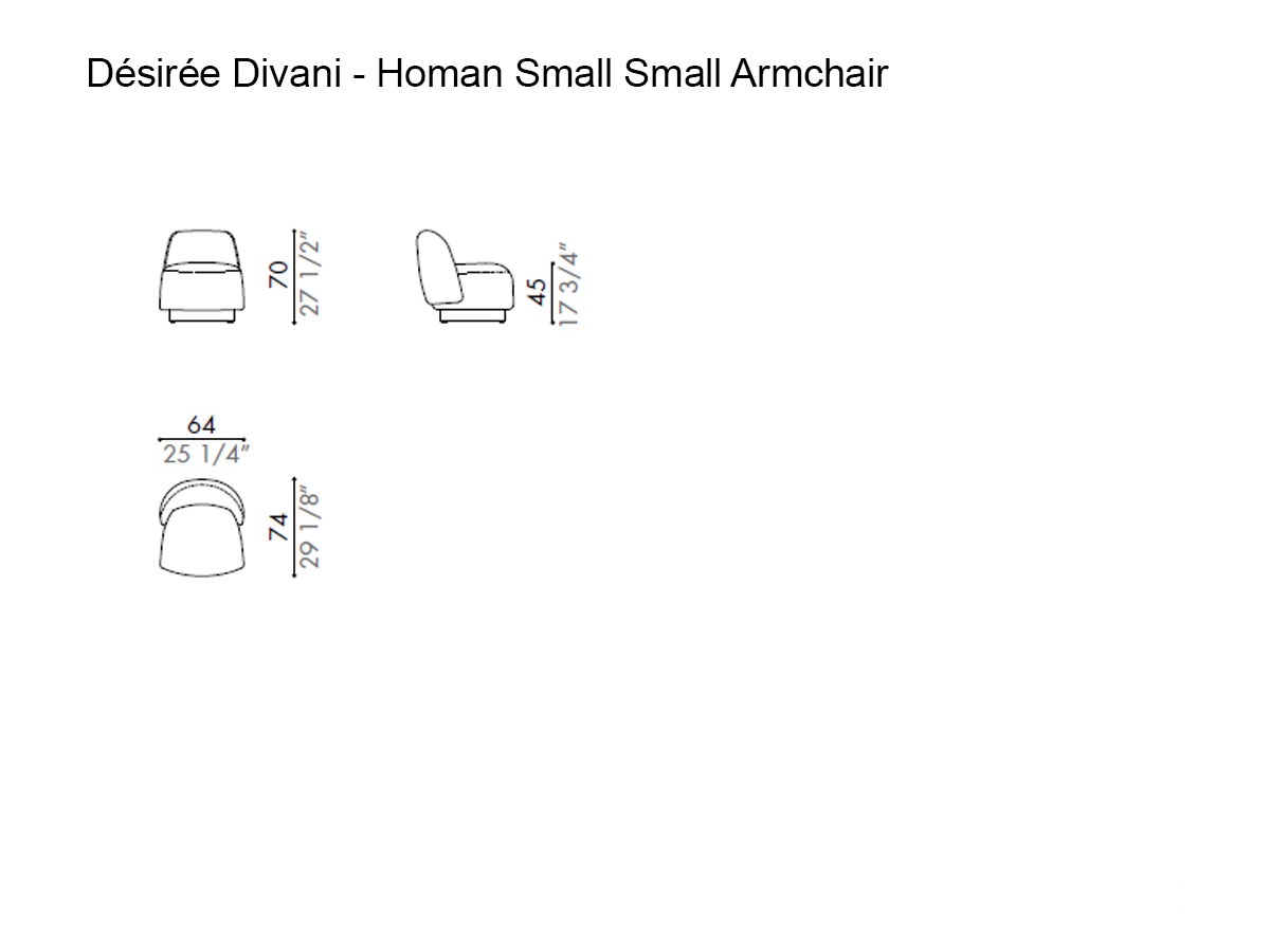 Désirée Divani Homan Small Armchair