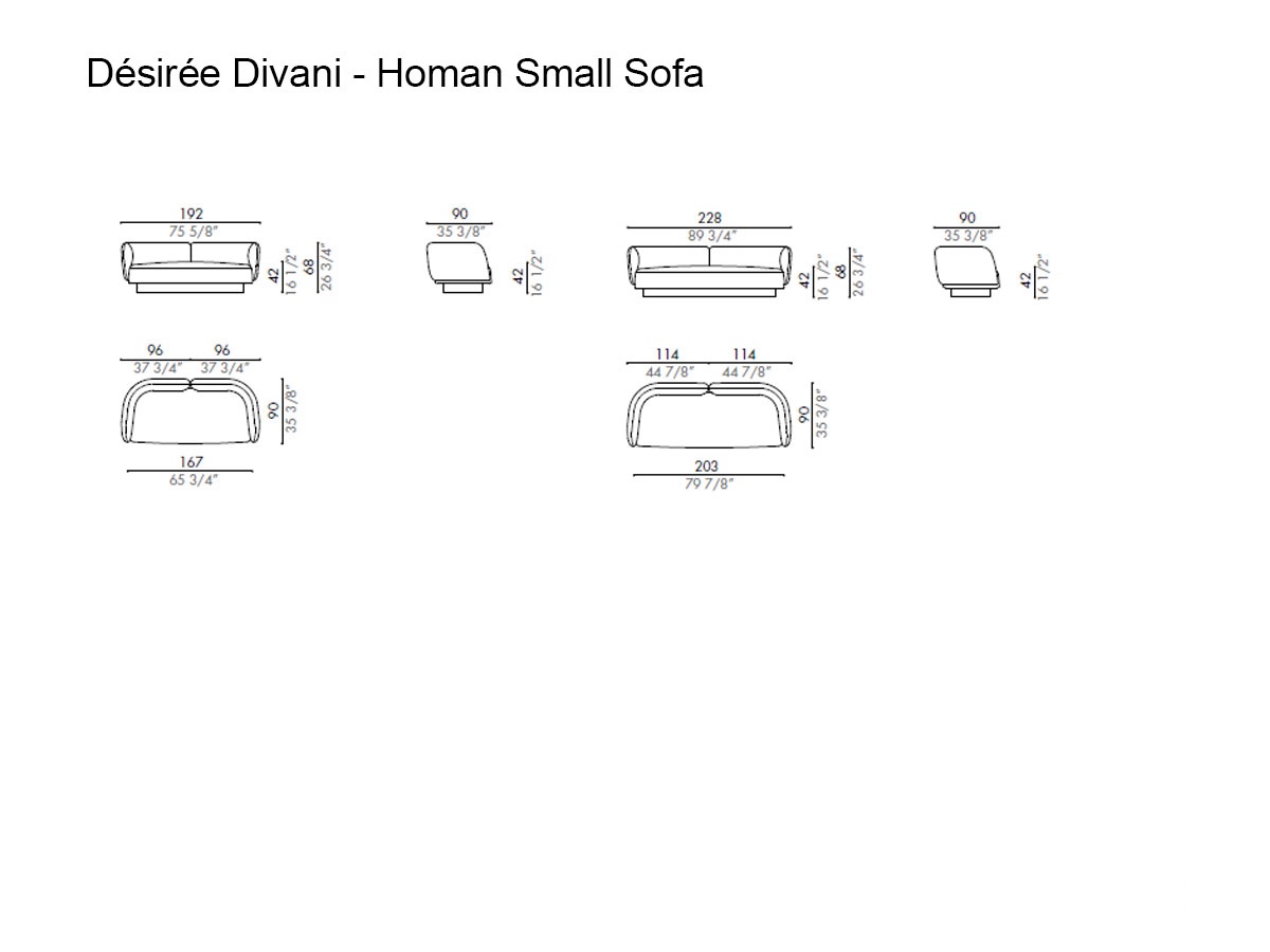 Désirée Divani Homan Small Sofa
