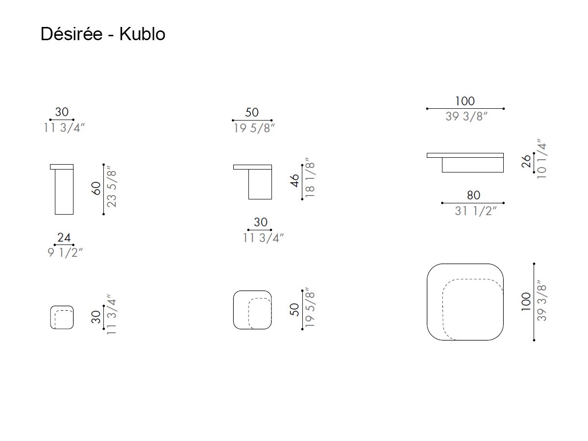 Désirée Divani Kublo Side Table
