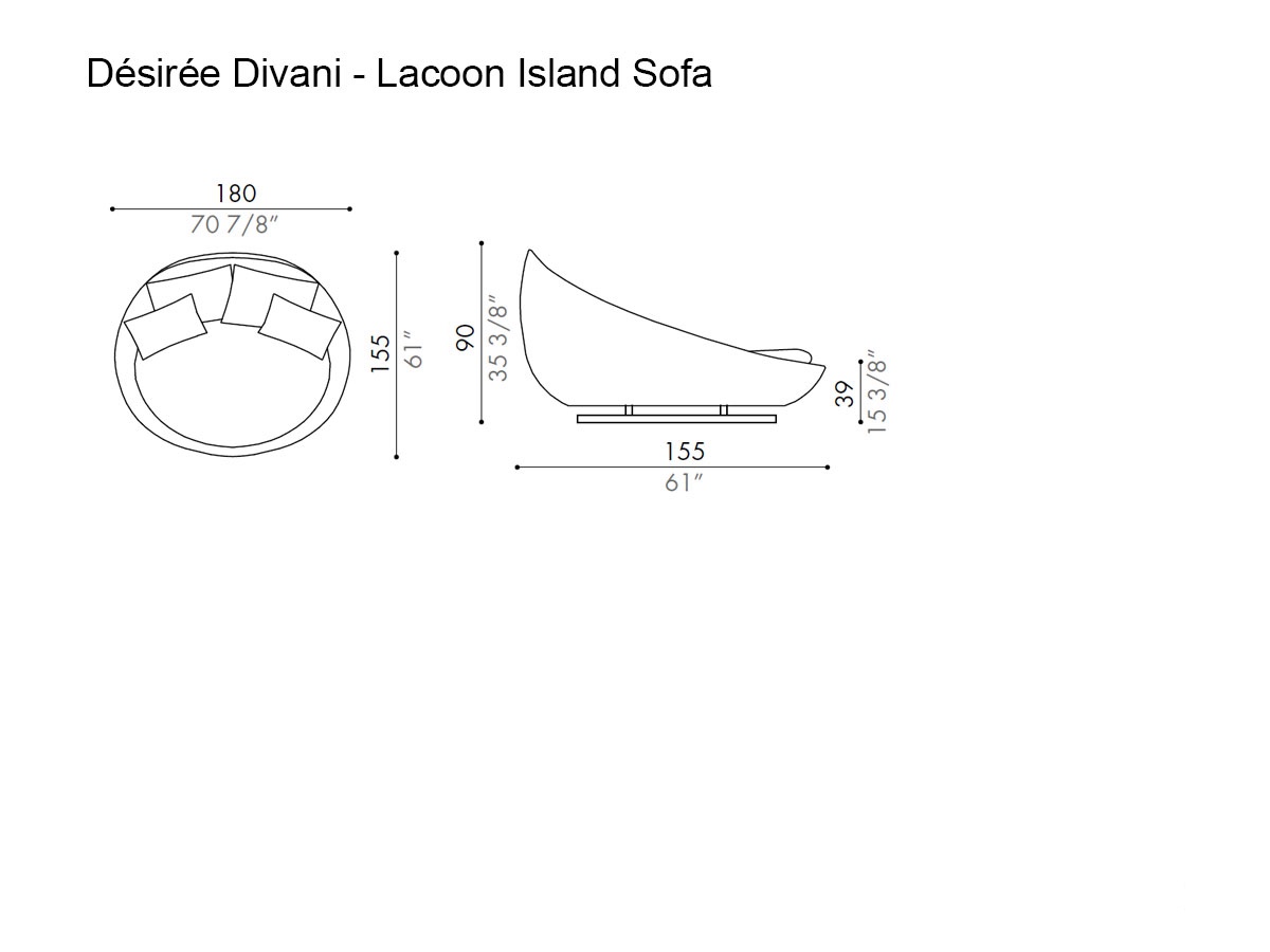 Désirée Divani Lacoon Island Outdoor Sofa Composition L1