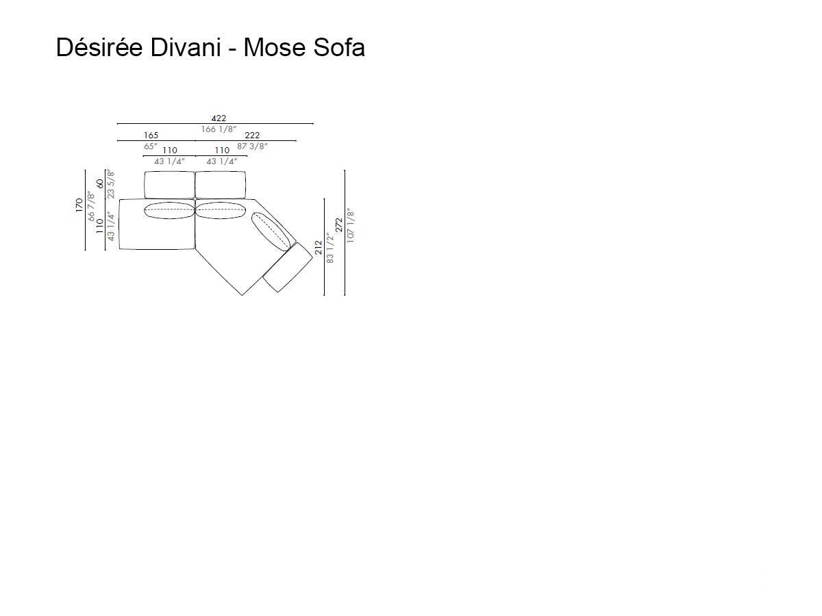 Désirée Divani Mose Modular Sofa Composition L2