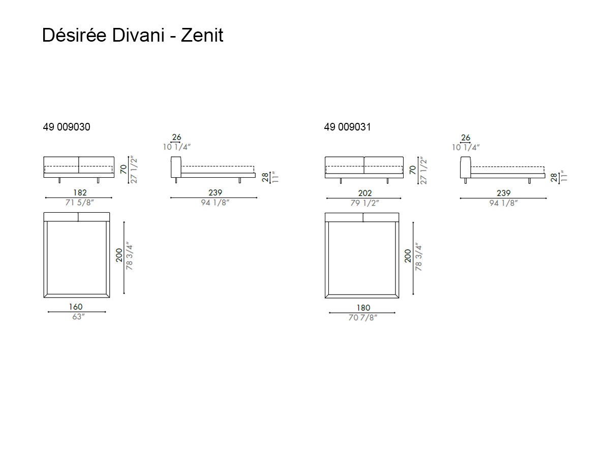 Кровать Désirée Divani Zenit