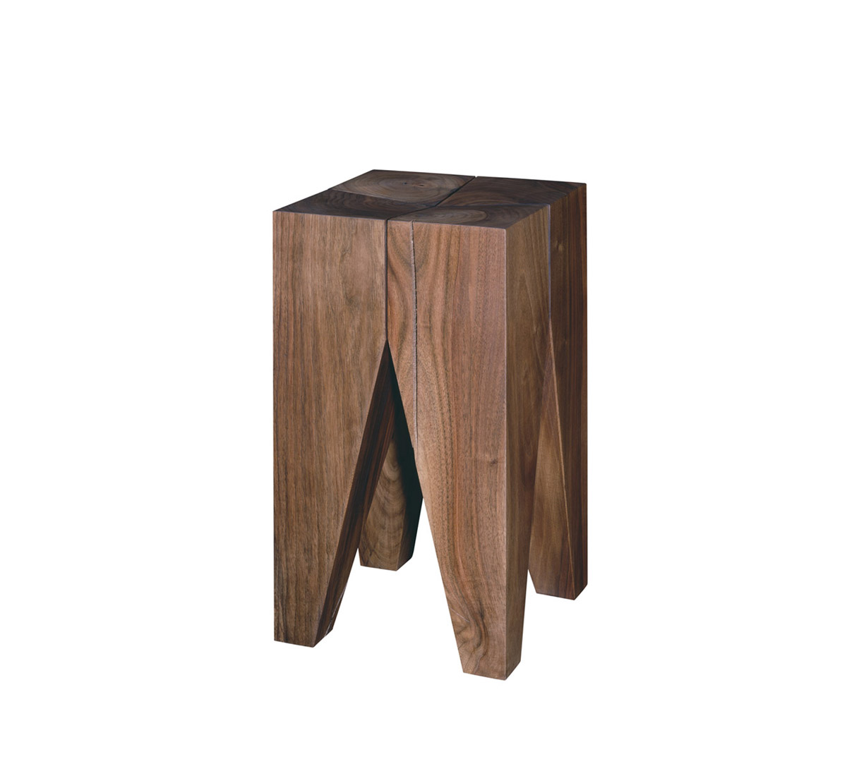 E15 St04 Backenzahn Stool Walnut