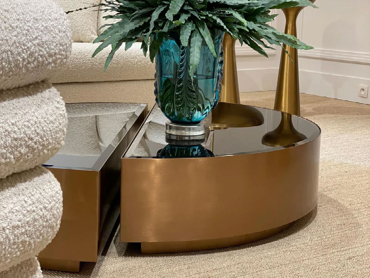 Eichholtz Astra Coffee Table Set Of 2 Brushed Copper