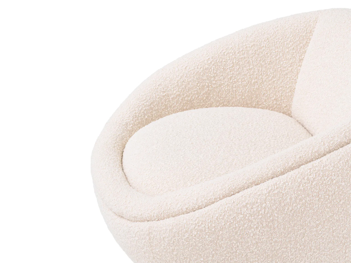 Eichholtz Bollinger Swivel Armchair Boucle Cream