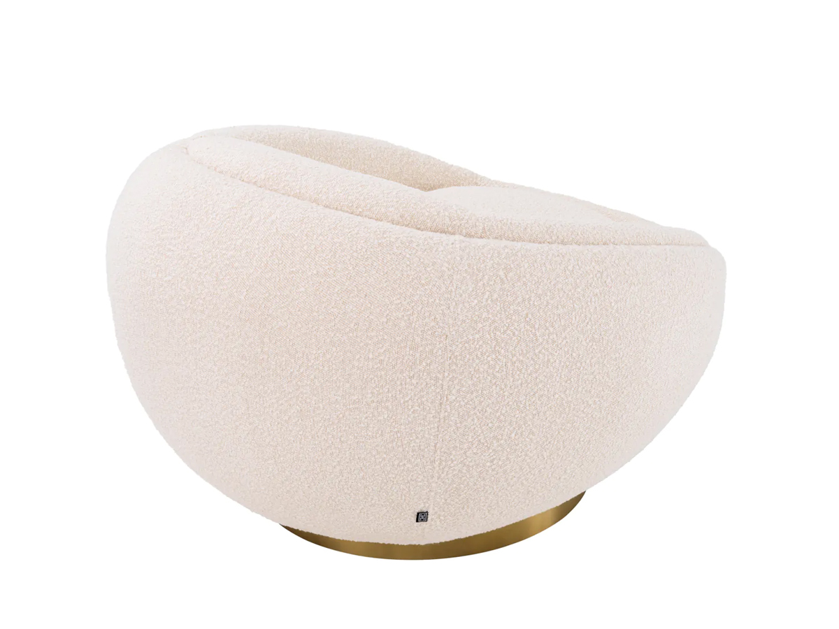 Eichholtz Bollinger Swivel Armchair Boucle Cream