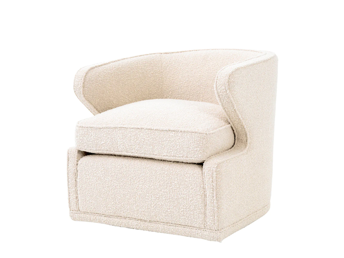 Eichholtz Dorset Swivel Armchair Boucle Cream