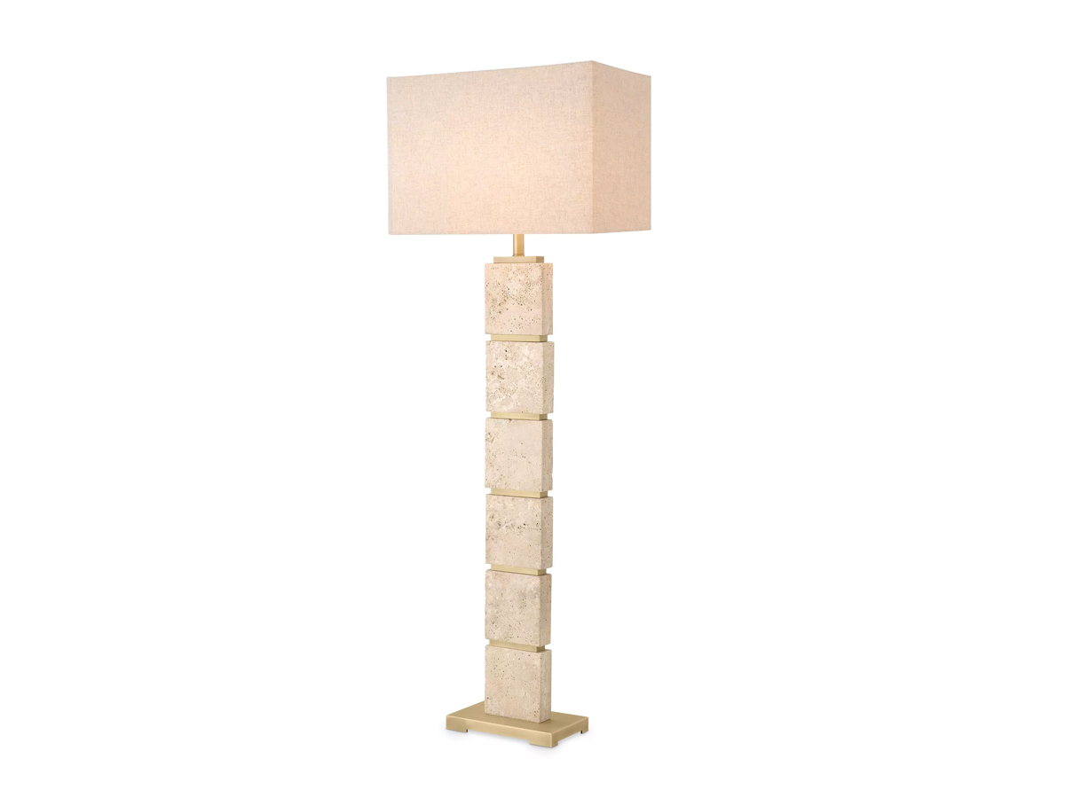 Eichholtz Newton Floor Lamp Travertine Marble