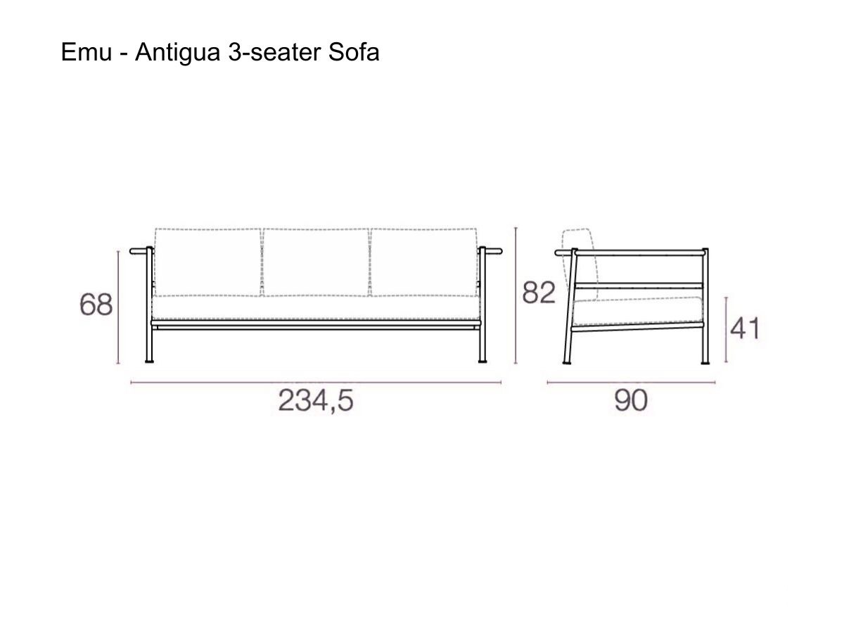 Emu Antigua 3 Seater Sofa