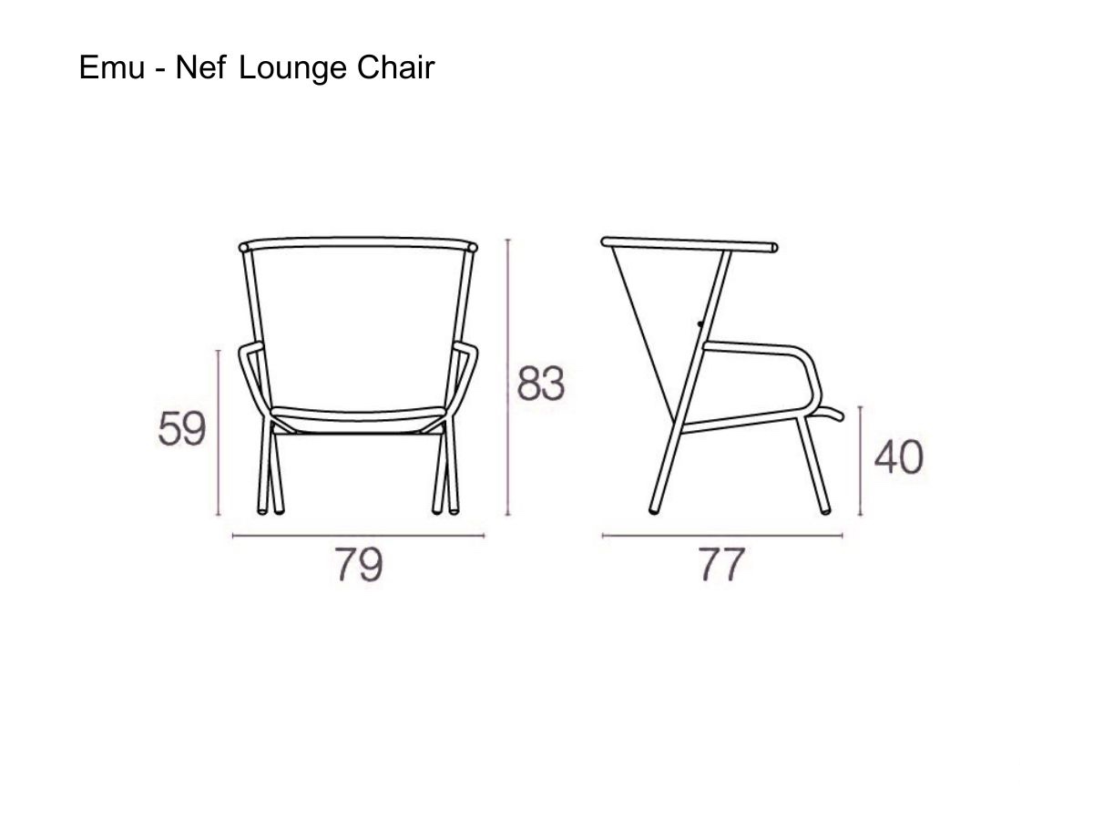 Emu Nef Lounge Chair Short Back
