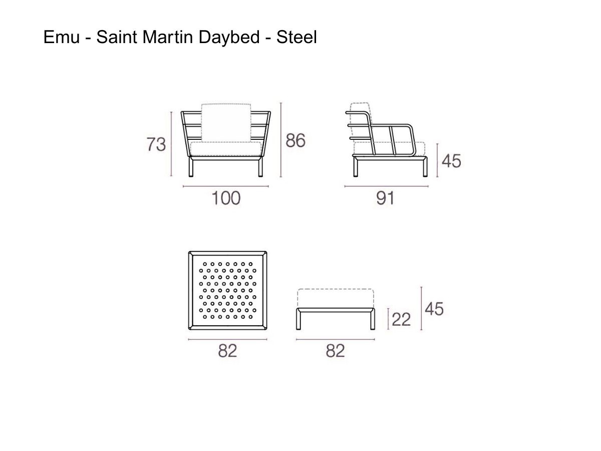 Emu Saint Martin Daybed Steel