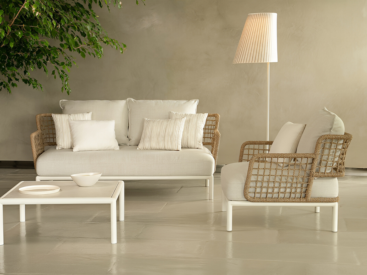 Emu Saint Martin 2 Seater Sofa Steel And Wicker Weave