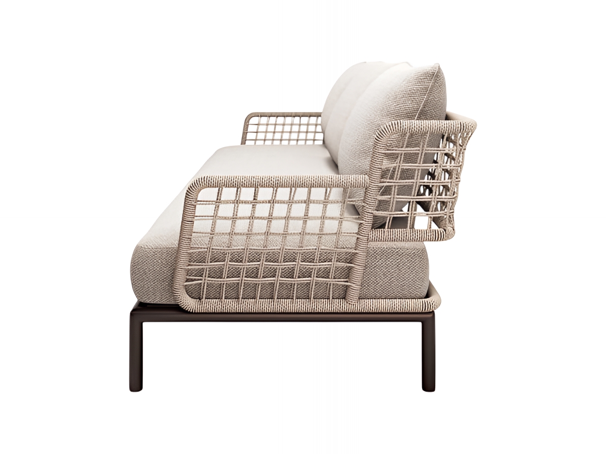 Emu Saint Martin 3 Seater Sofa Steel And Wicker Weave
