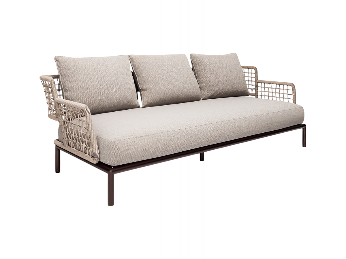 Emu Saint Martin 3 Seater Sofa Steel And Wicker Weave