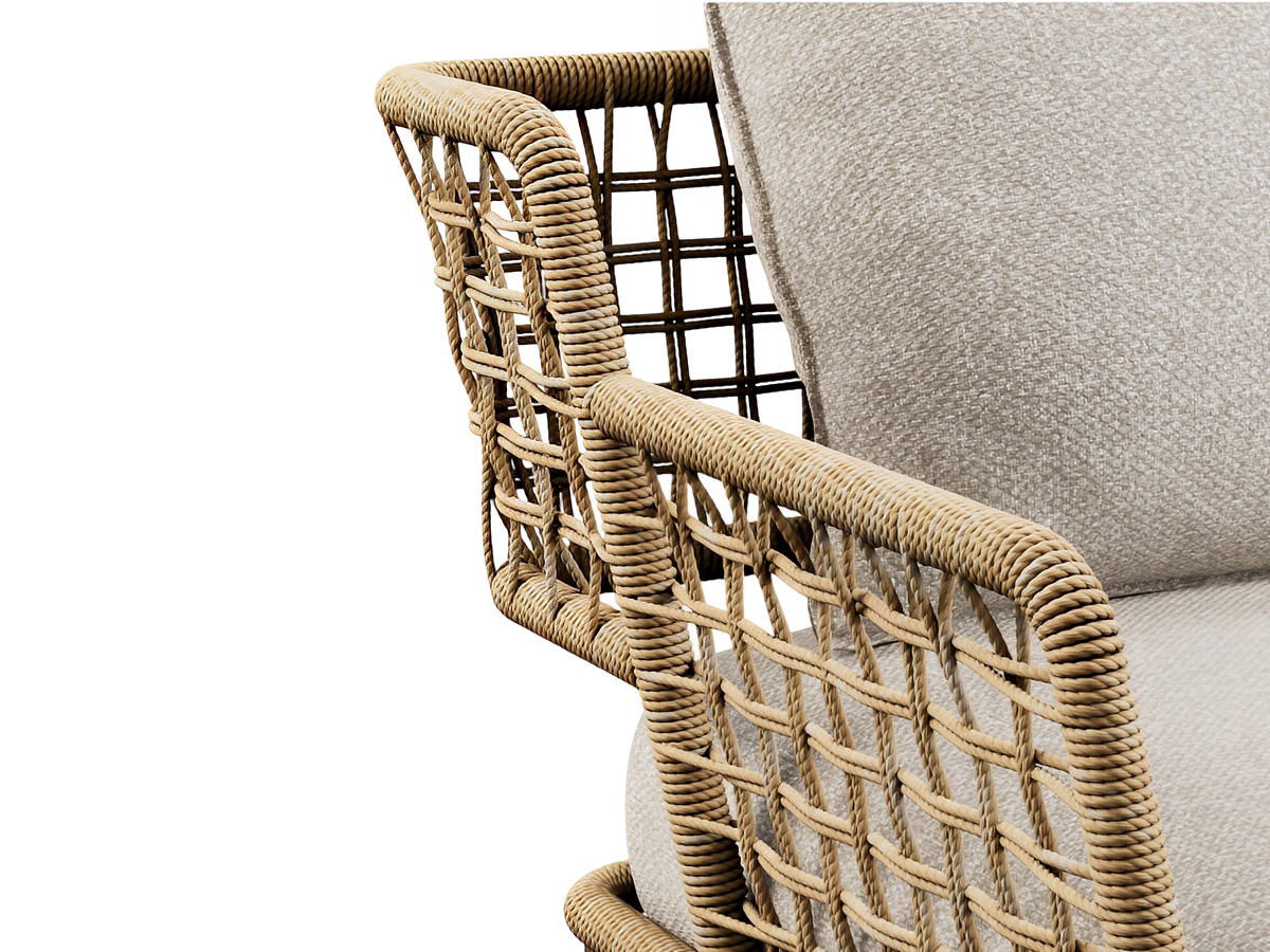 Emu Saint Martin 3 Seater Sofa Steel And Wicker Weave