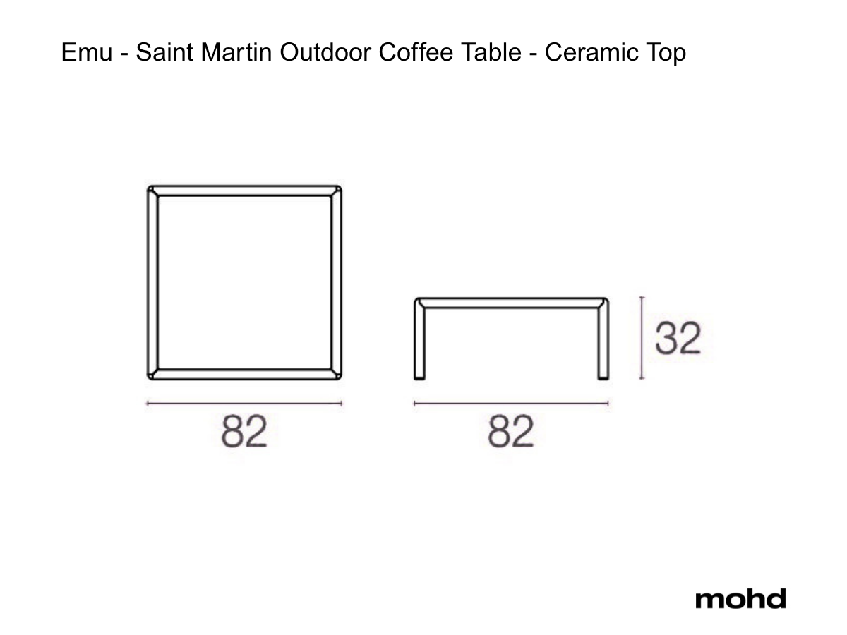 Emu Saint Martin Outdoor Coffee Table Ceramic Top