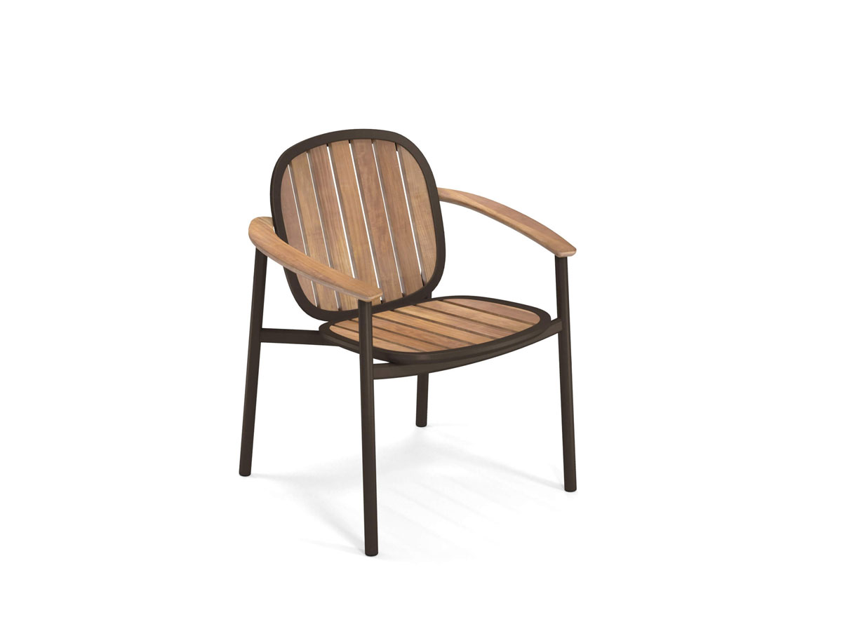 Emu Twins Armchair Alu Teak