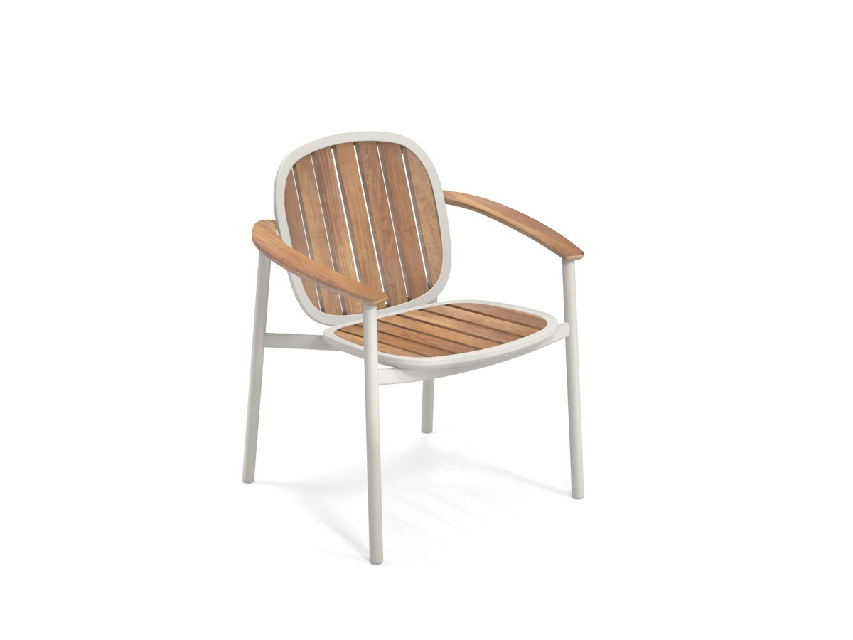 Emu Twins Armchair Alu Teak