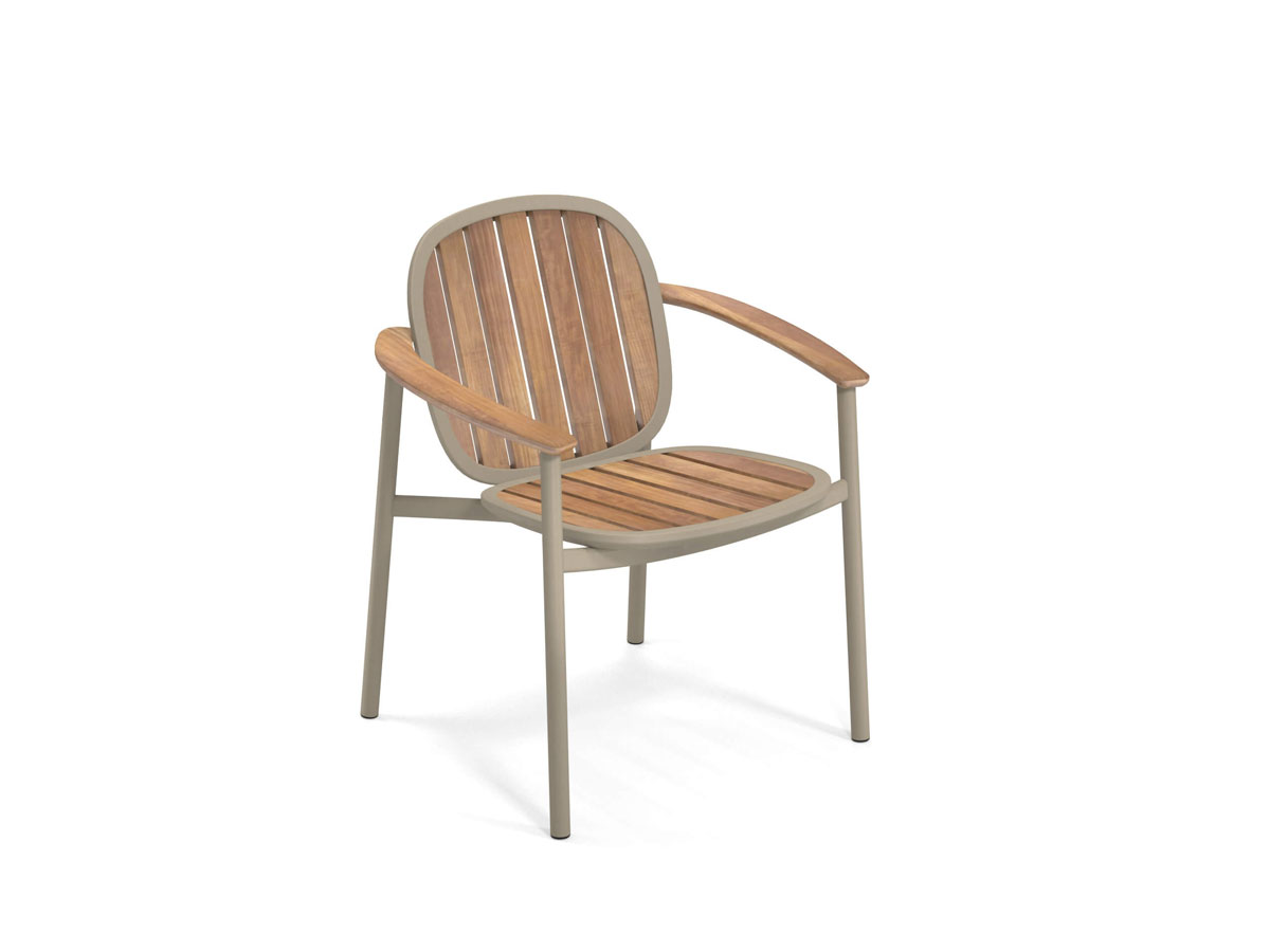 Emu Twins Armchair Alu Teak